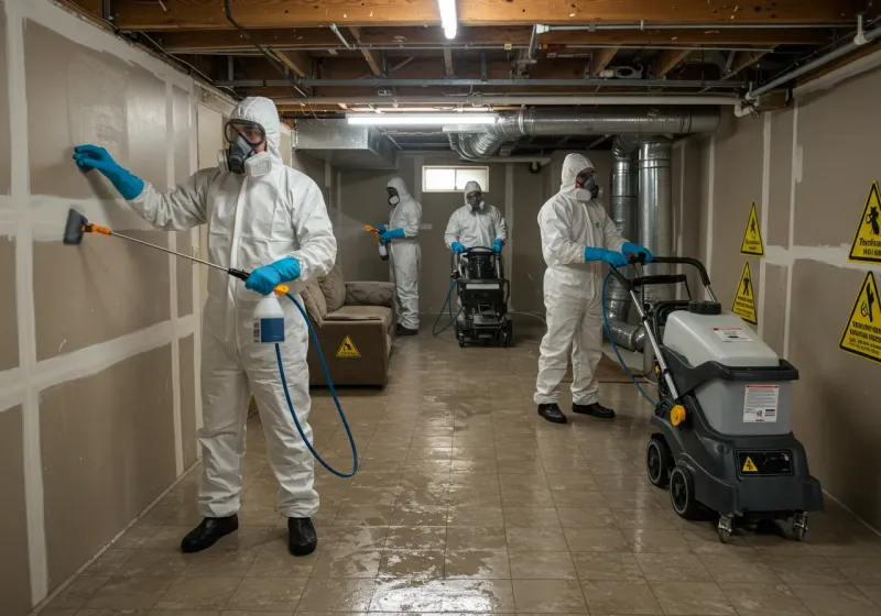 Basement Moisture Removal and Structural Drying process in Elkridge, MD